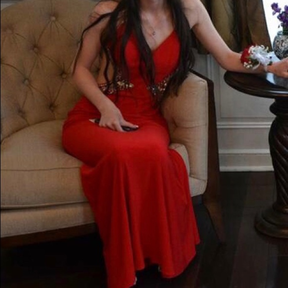Red Designer Prom Dress